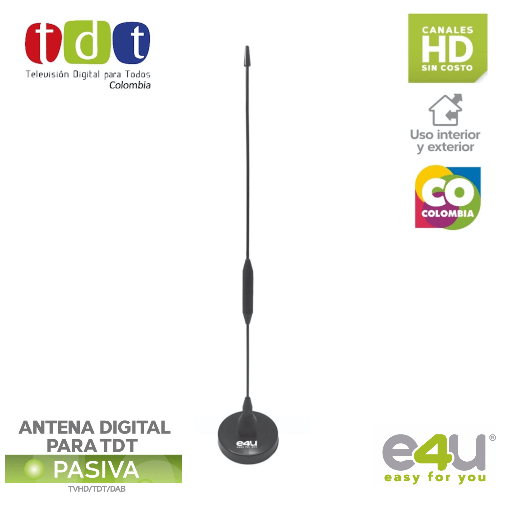 TDT Digital Antenna for Passive HD Television Free Channels