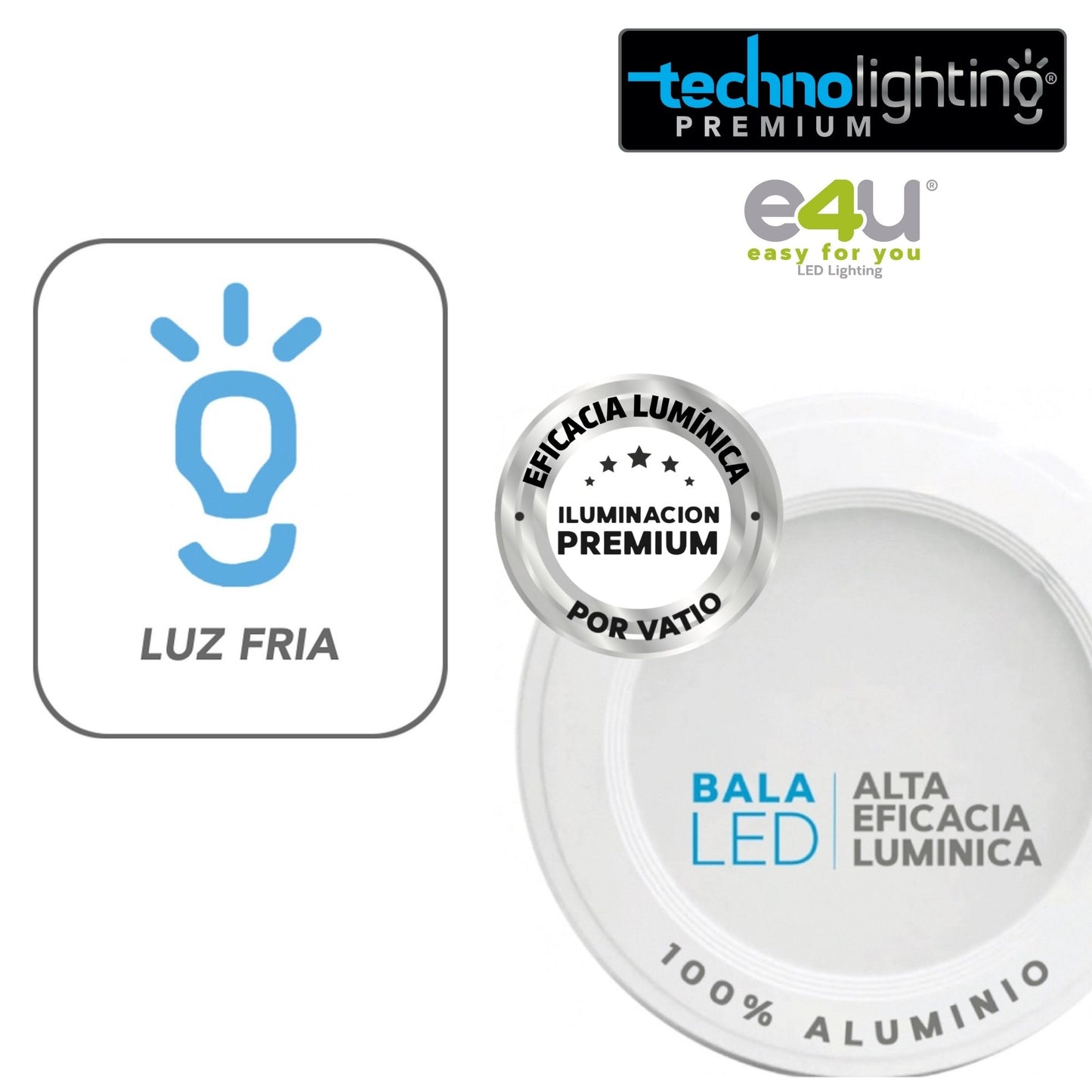 Bala LED Fija 3,62 Vatios - 284 Lúmenes