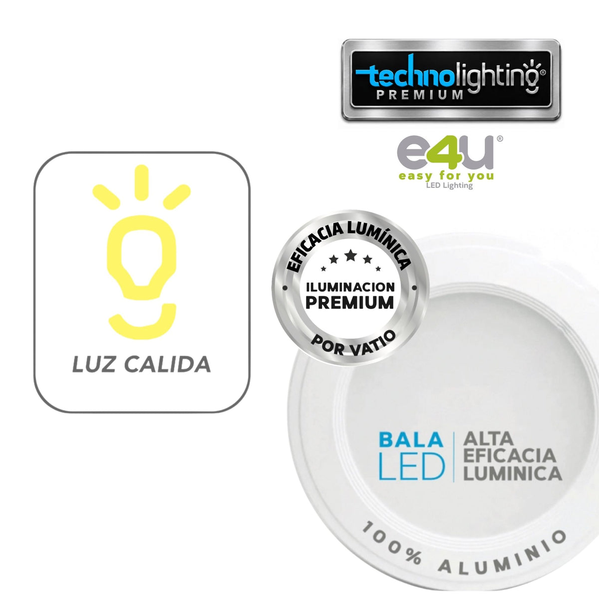 Bala LED Fija 5 Vatios - 550 Lúmenes