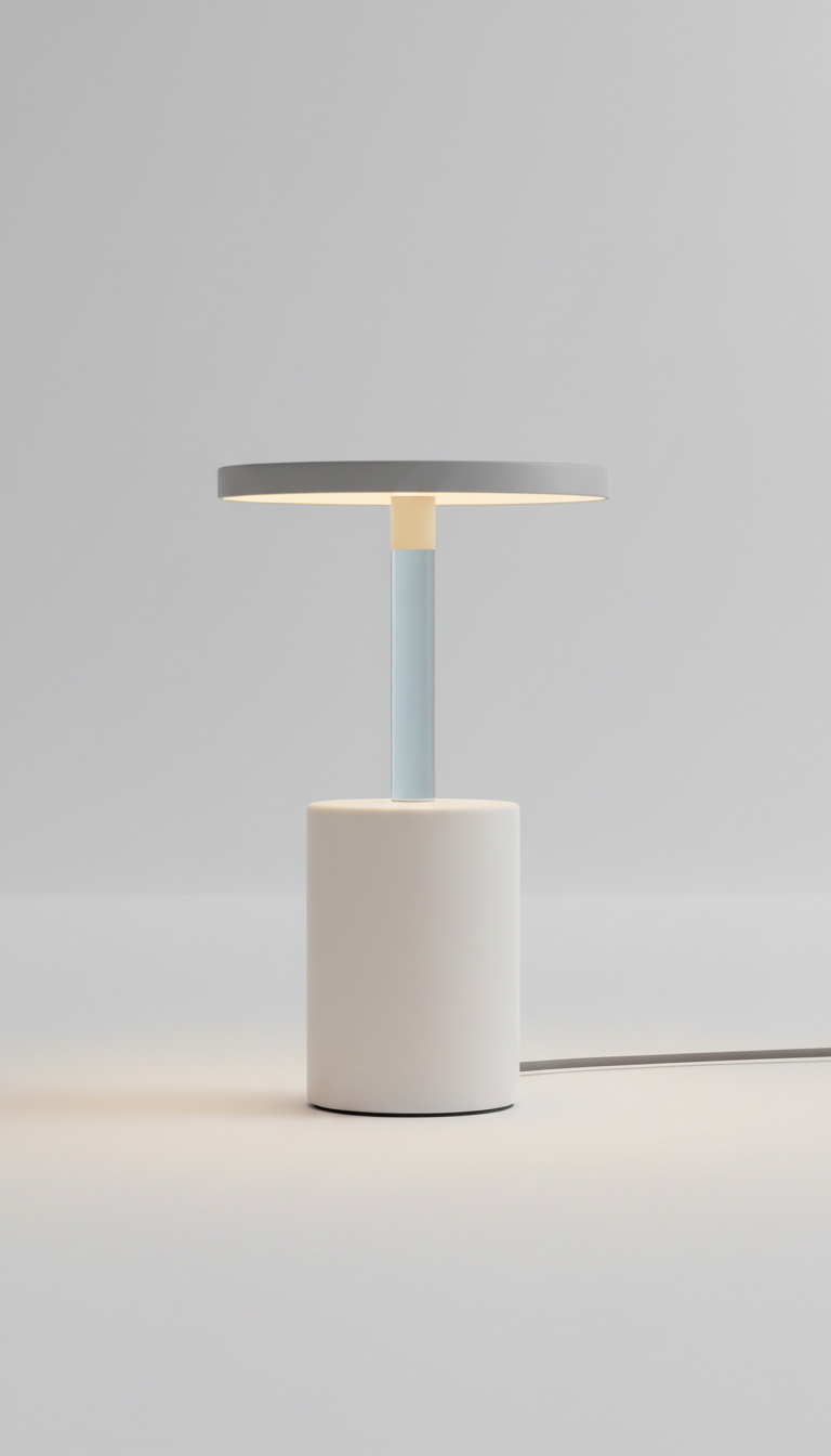 Lámpara Minimalista de Aluminio Negro