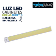 Cargar imagen en el visor de la galería, Luces LED MAGNETICA - RECARGABLES con SENSOR Para Gabinetes, Cocinas, Closet, LUZ CALIDA