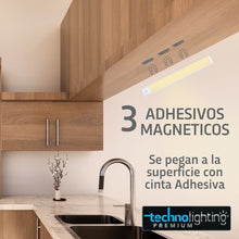 Cargar imagen en el visor de la galería, Luces LED MAGNETICA - RECARGABLES con SENSOR Para Gabinetes, Cocinas, Closet, LUZ CALIDA