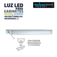 Load image into Gallery viewer, Luces LED VELCRO o TORNILLOS - RECARGABLES con SENSOR Para Gabinetes, Cocinas, Closet, LUZ CALIDA