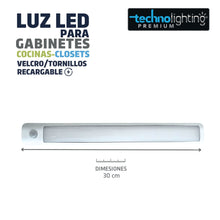 Load image into Gallery viewer, Luces LED VELCRO o TORNILLOS - RECARGABLES con SENSOR Para Gabinetes, Cocinas, Closet, LUZ CALIDA