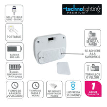 Cargar imagen en el visor de la galería, Aplique LED para Pared o Mesa - VELCRO - TORNILLOS - RECARGABLES con SENSOR, luz fresca