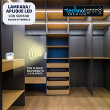 Cargar imagen en el visor de la galería, Aplique LED para Pared o Mesa - VELCRO - TORNILLOS - RECARGABLES con SENSOR, luz fresca