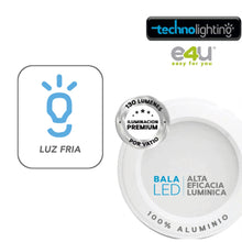 Cargar imagen en el visor de la galería, Bala LED Fija 9 Vatios - Luz Fija - 1170 Lúmenes