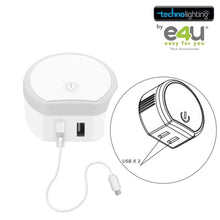 Load image into Gallery viewer, UNICO!!! Cargador, 2 puertos USB + Lampara Dimerizable