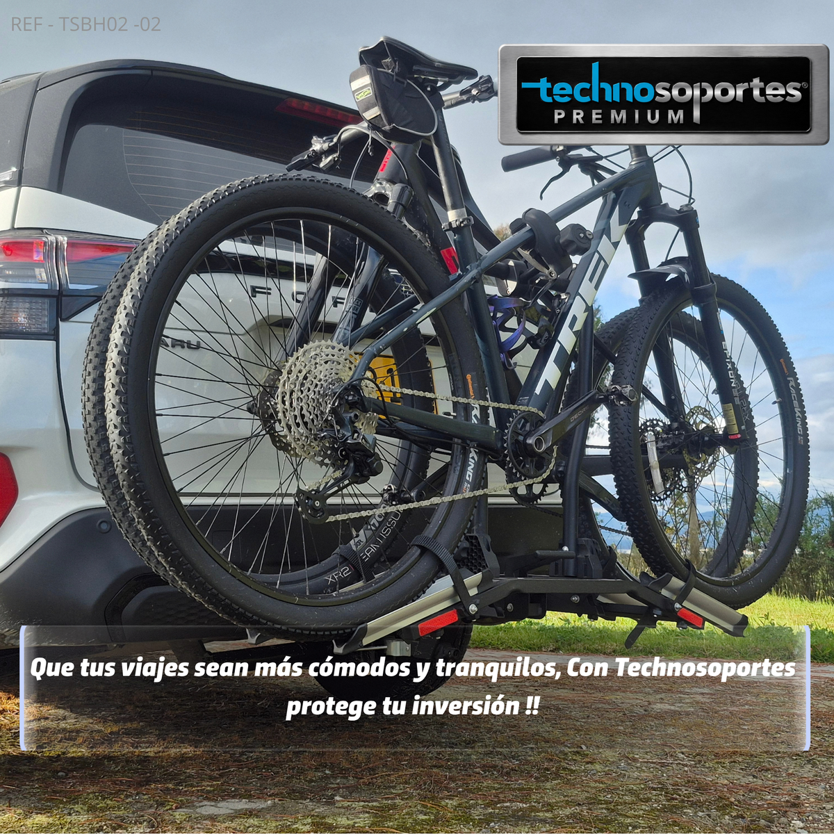 Soporte Plegable de Hitch para 2 Bicicletas
