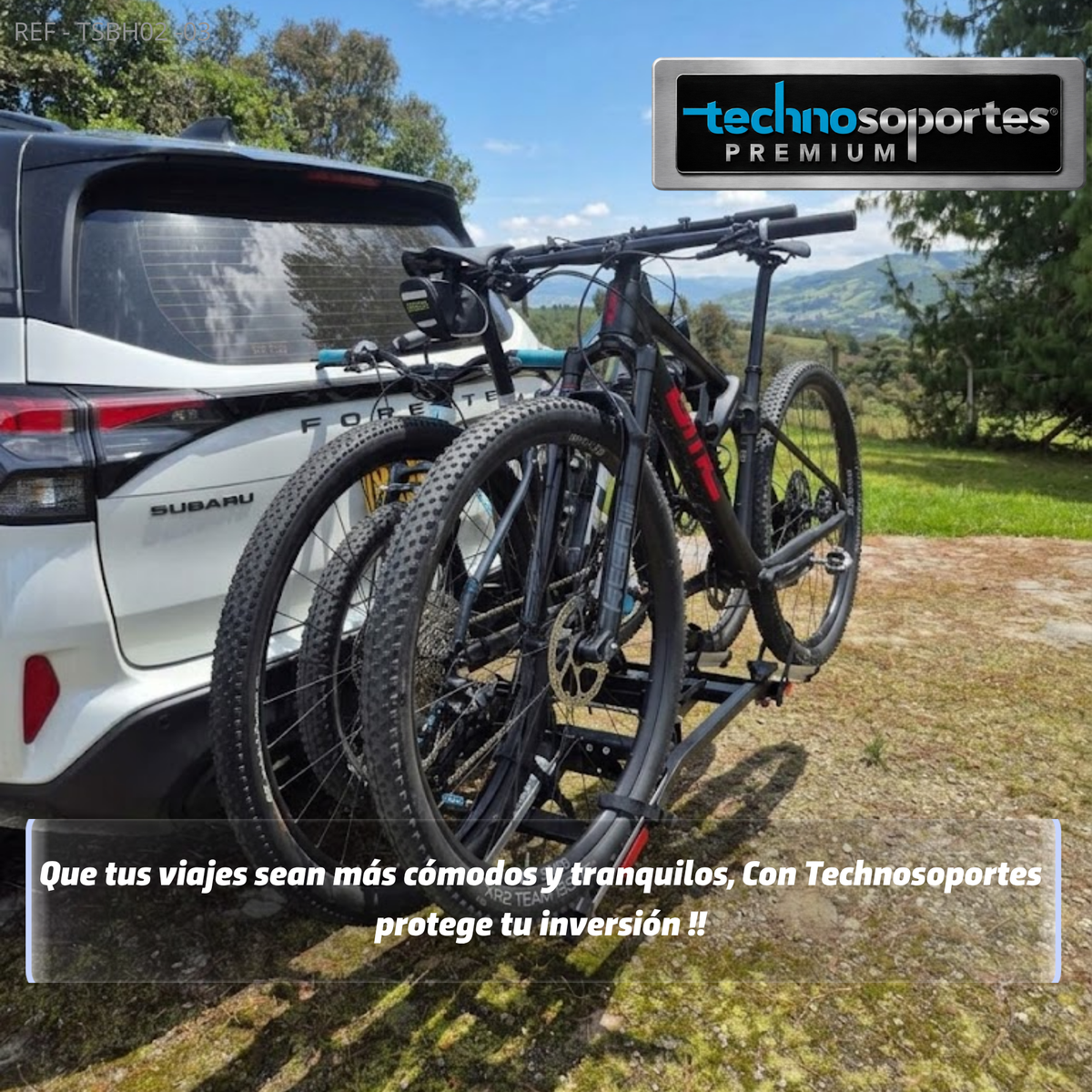 Soporte Plegable de Hitch para 3 Bicicletas