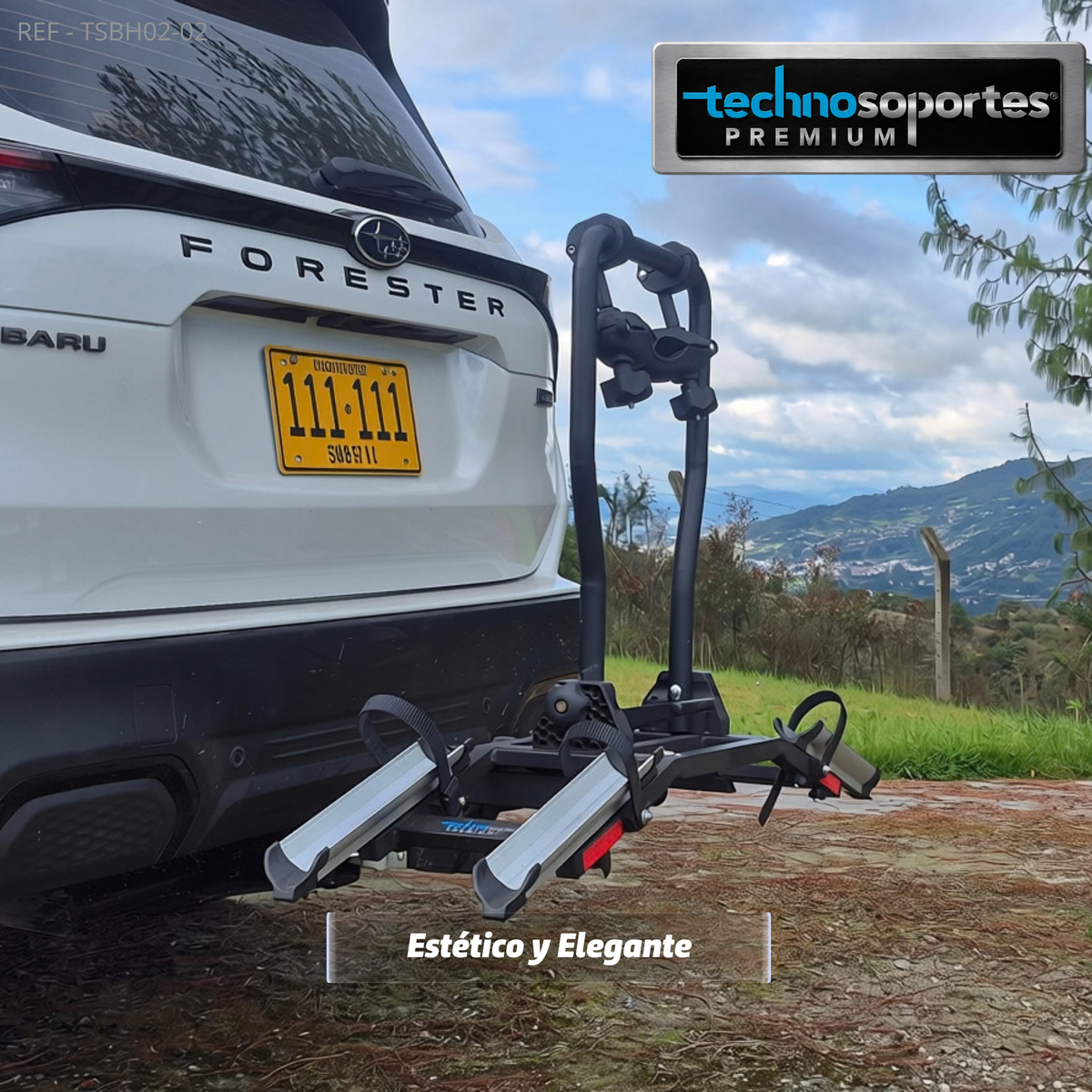 Soporte Plegable de Hitch para 2 Bicicletas