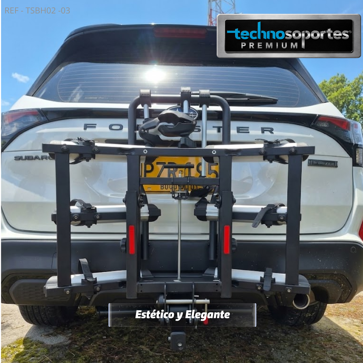 Soporte Plegable de Hitch para 3 Bicicletas