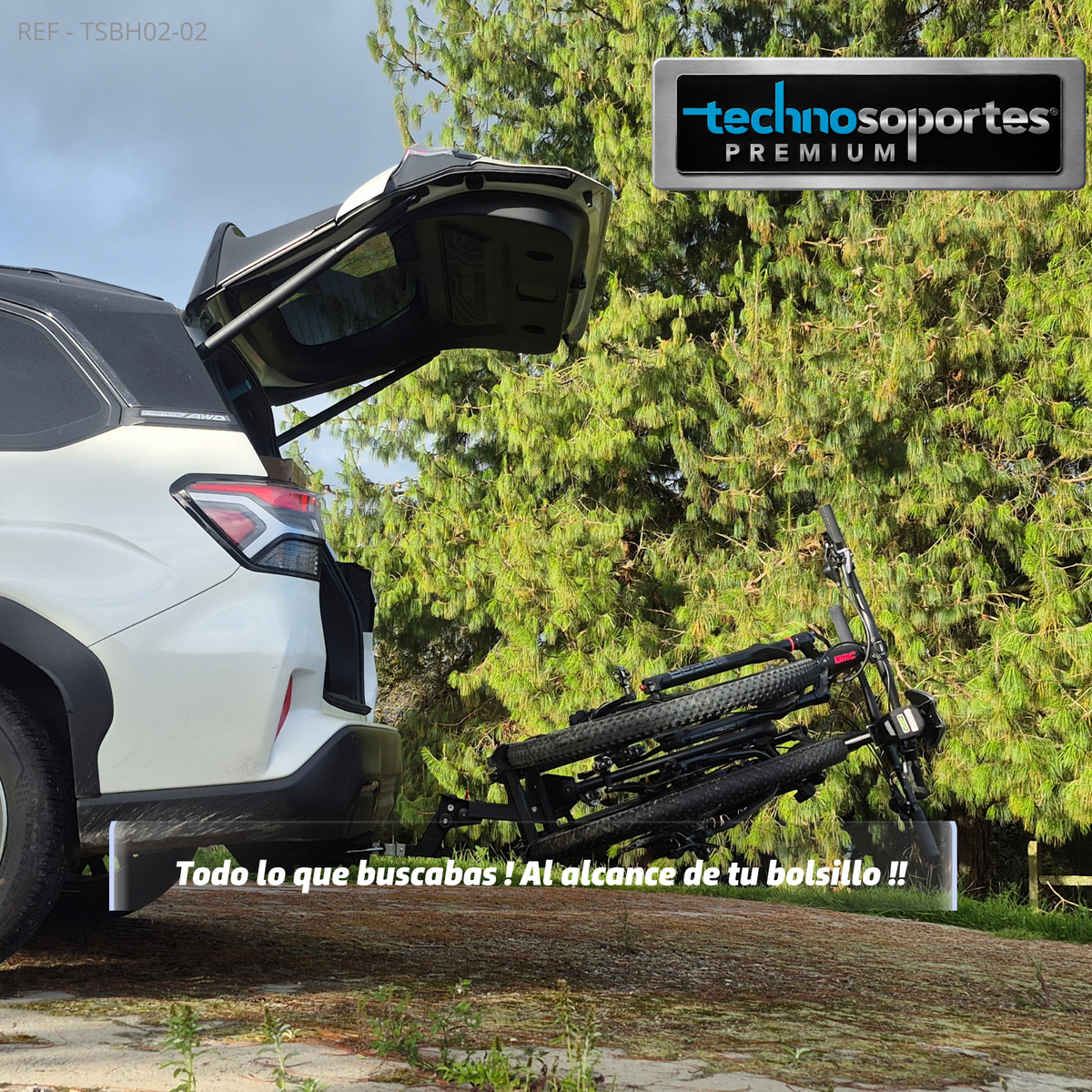 Soporte Plegable de Hitch para 2 Bicicletas