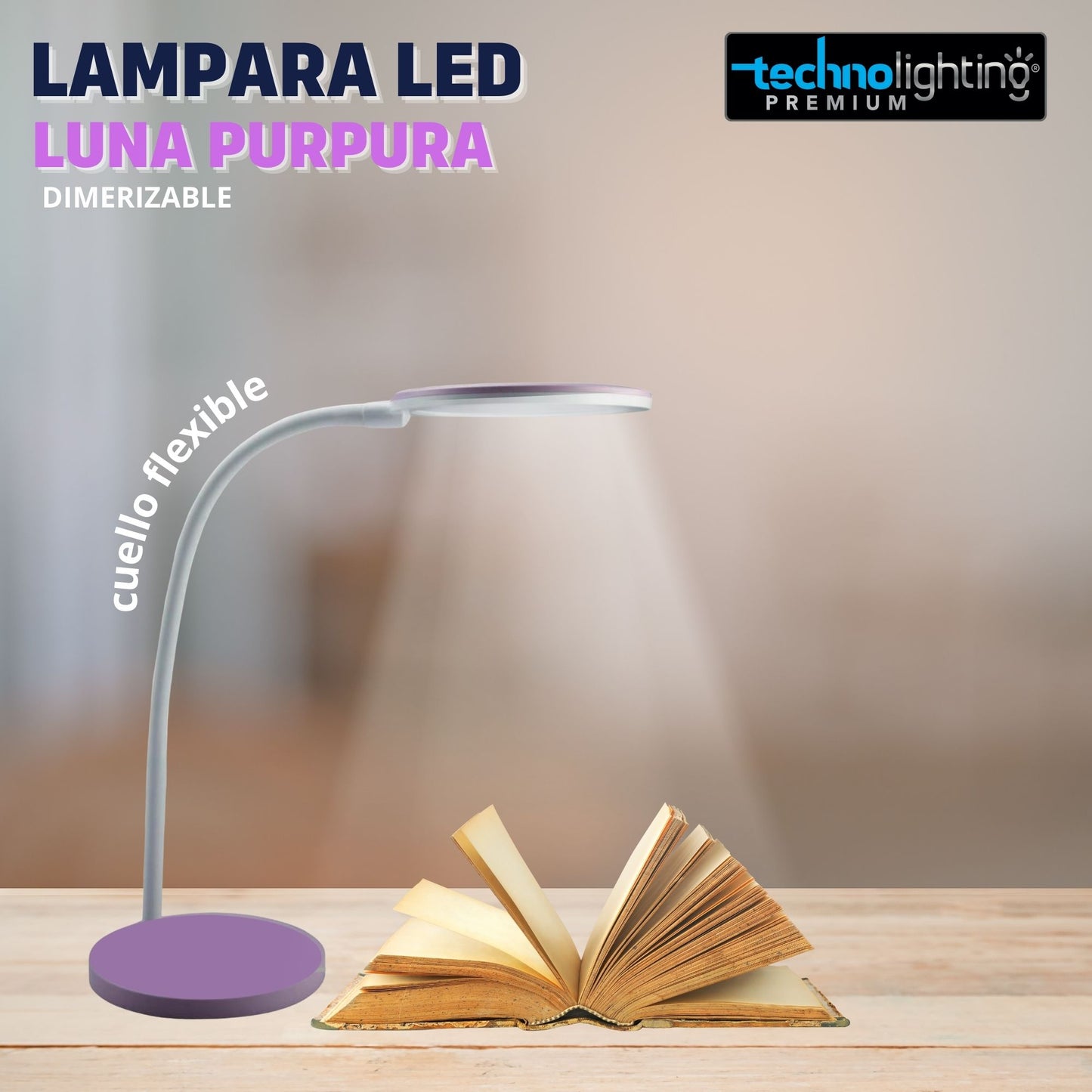 LAMPARA LED LUNA PURPURA 7w