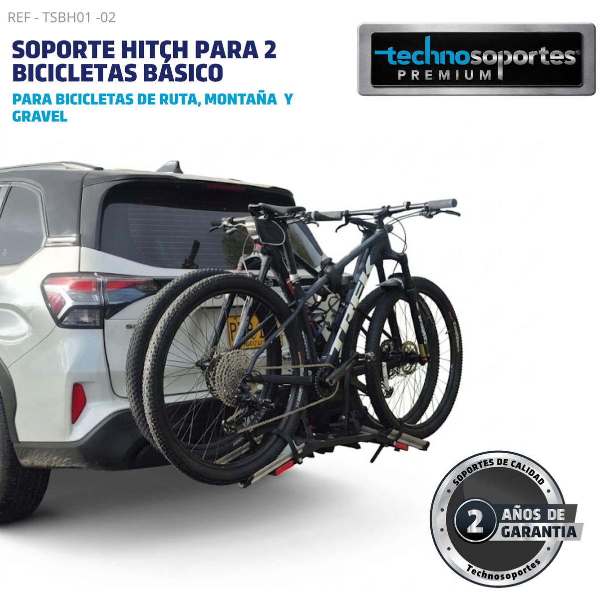 Soporte Básico de Hitch para 2 Bicicletas
