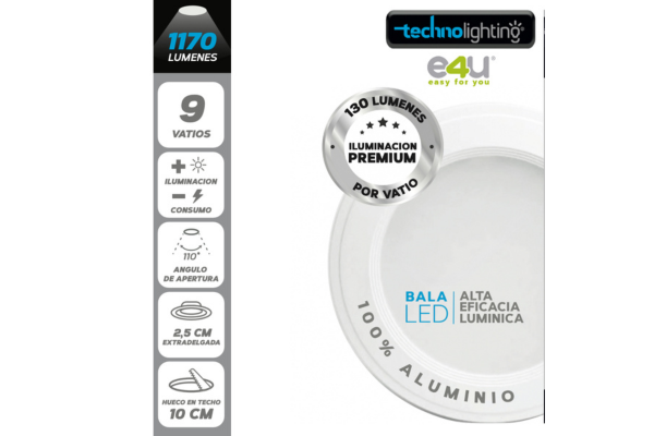 Bala LED Tricolor 9 Vatios CCT - 1170 Lúmenes