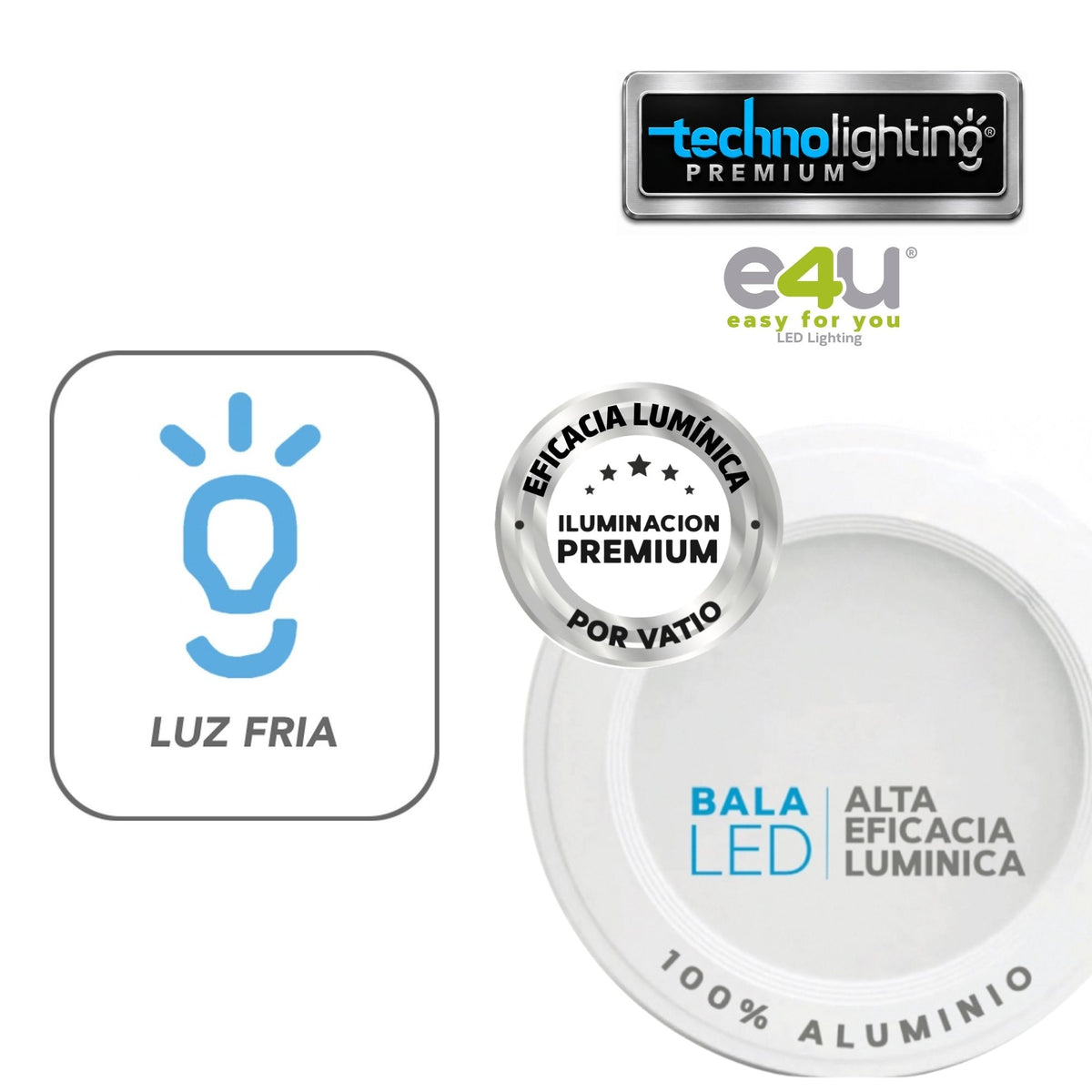 Bala LED Fija 5 Vatios - 550 Lúmenes