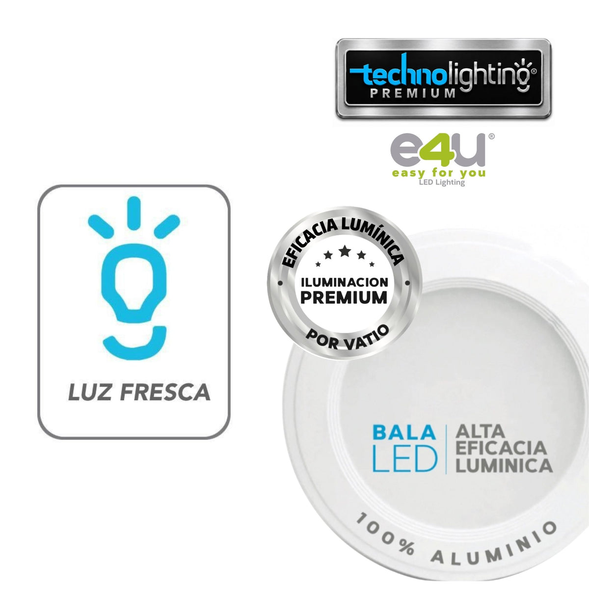 Bala LED Fija 5 Vatios - 550 Lúmenes