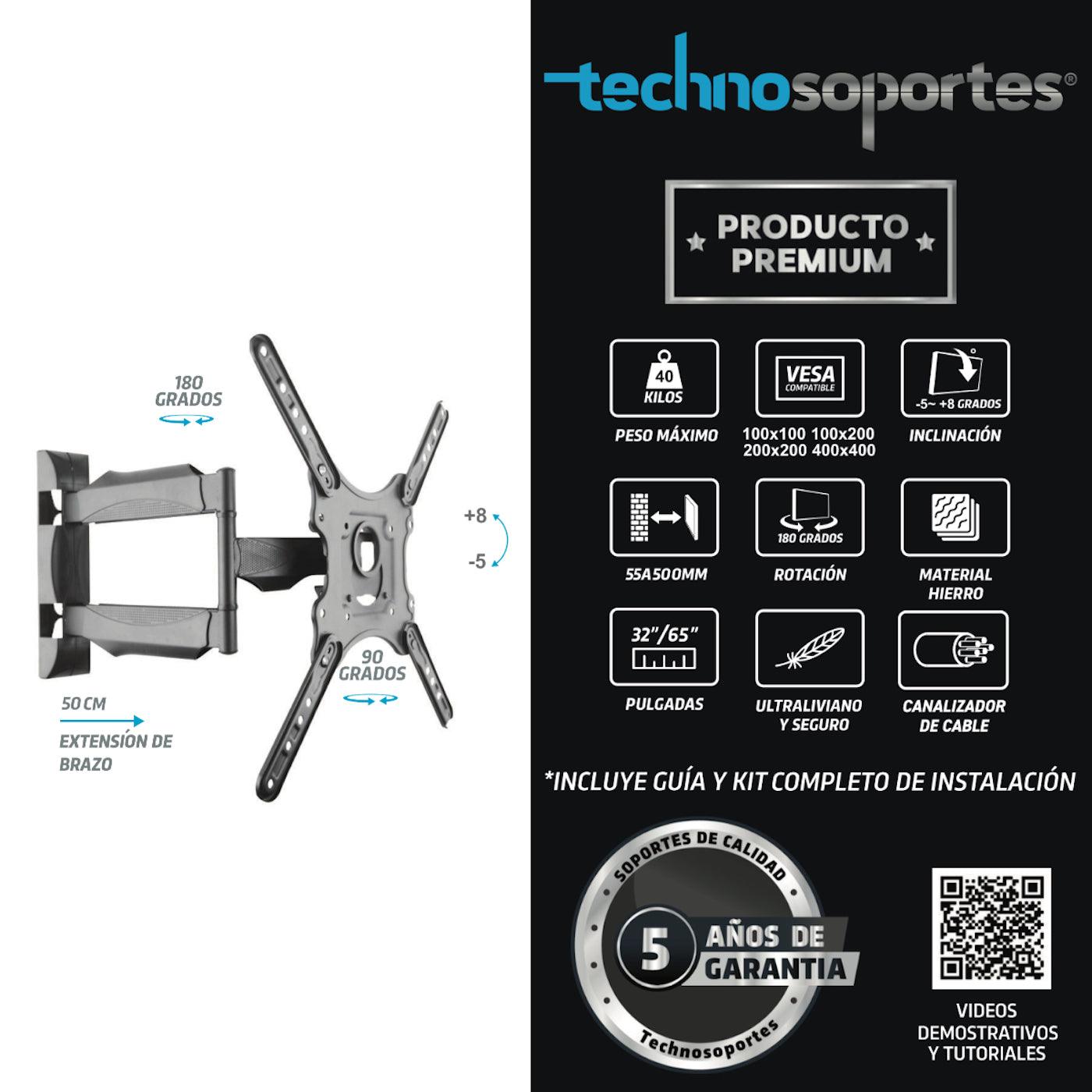 Soporte de Brazo para TV de 37" a 65"