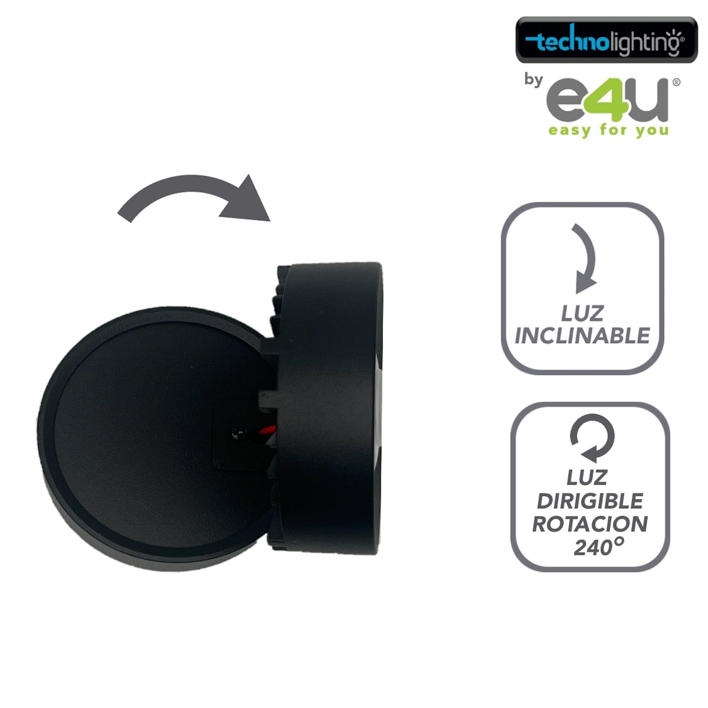 Balas de Sobreponer 9 Vatios Luz Calida - con Inclinacion y Rotacion