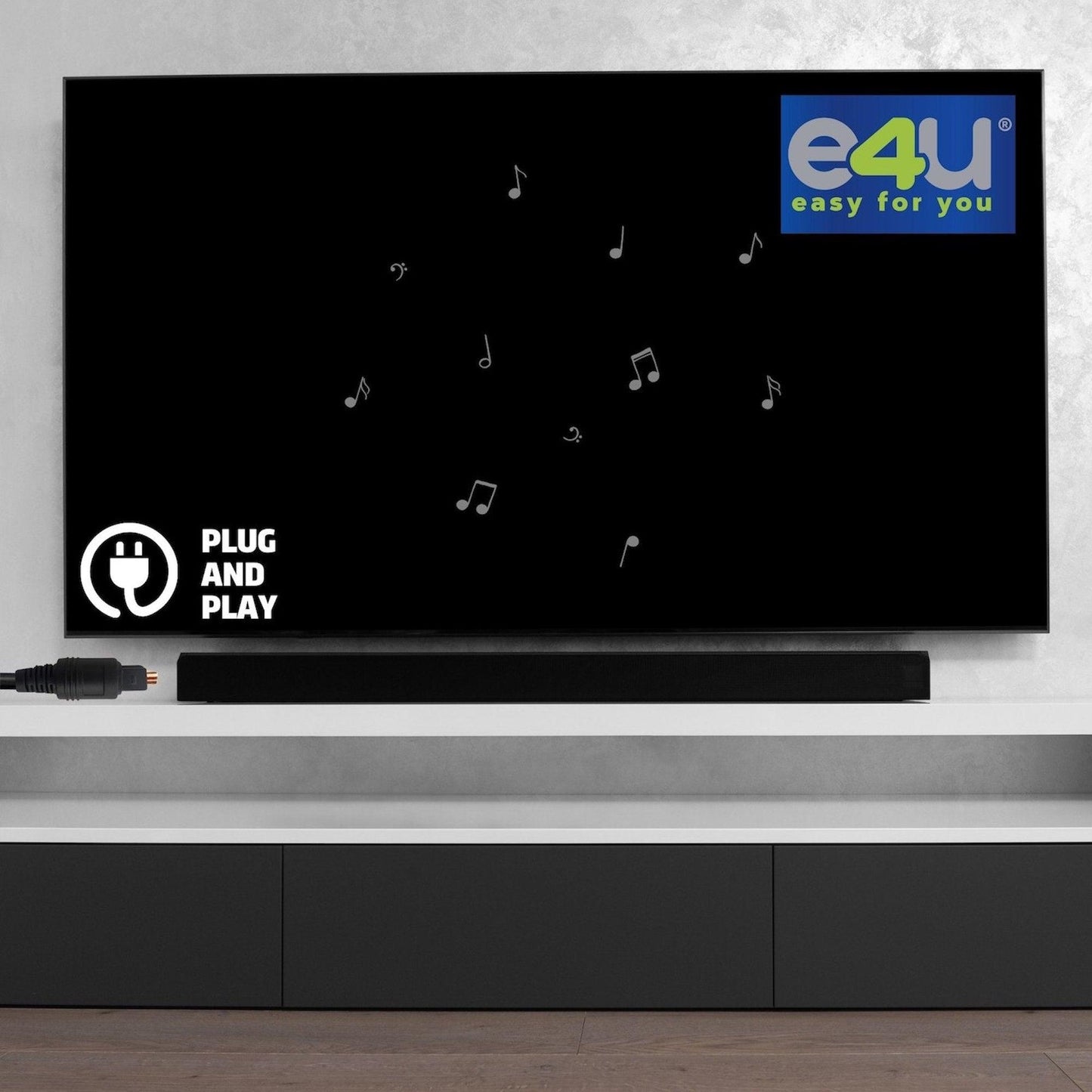 Cable de Audio Optico Digital PREMIUM de 1.8 y 5 metros + 2 Correas de Velcro