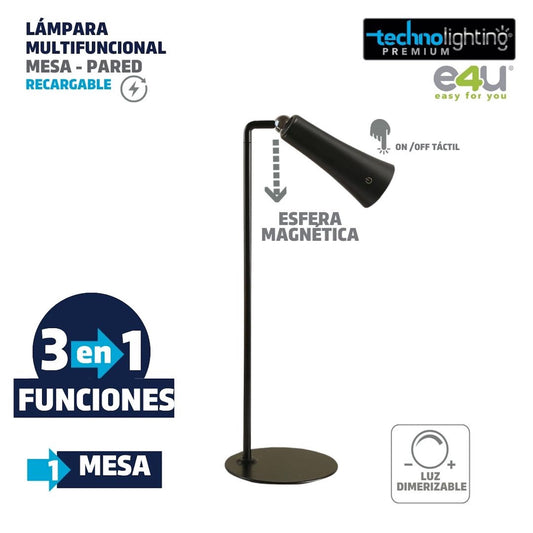 Lámpara LED Multifuncional 3 funciones en 1, COPA, RECARGABLE!