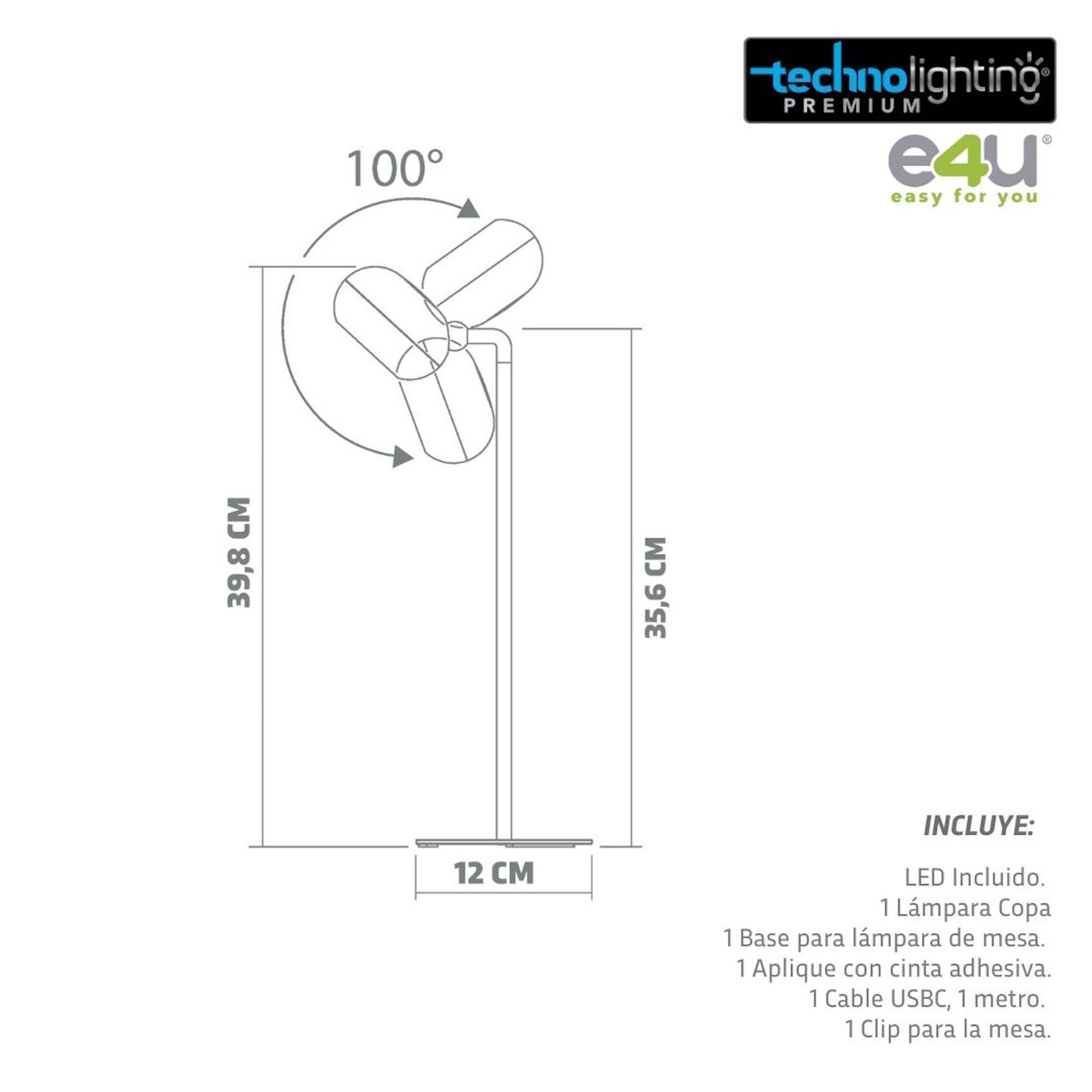 Lámpara LED Multifuncional 3 funciones en 1, COPA, RECARGABLE!