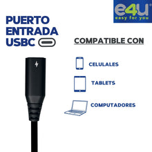 Load image into Gallery viewer, Cable Adaptador Universal USBC a USBC Y 3,5 JACK
