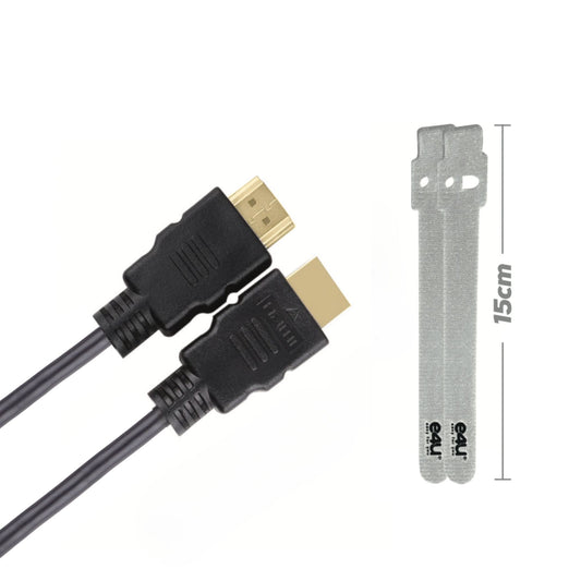 Cable HDMI 4K con  Alta Velocidad de transferencia de datos  +  2 Correas de Velcro de 10 Metros