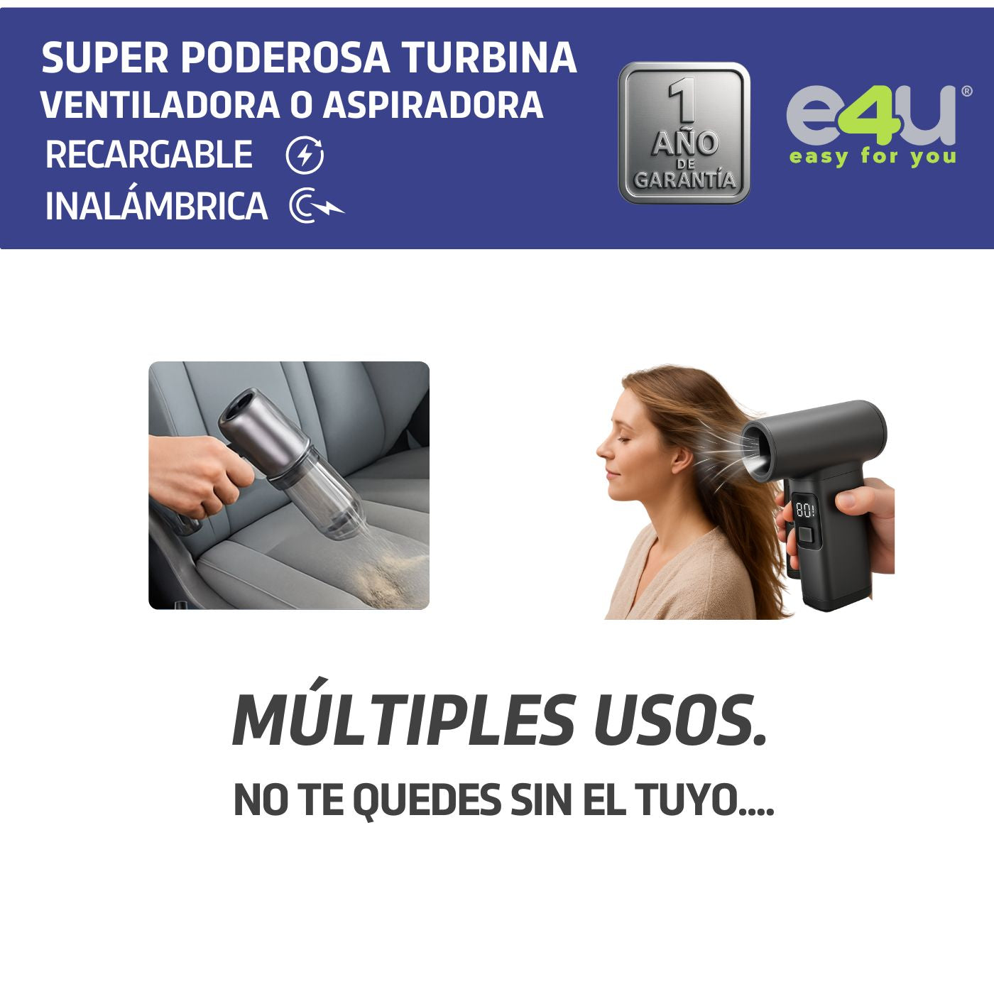 Super Turbina Aspiradora Ventiladora