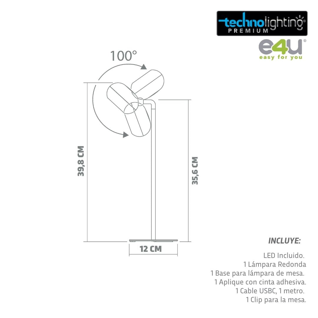 Lampara Multifuncional 3 funciones en 1, Redonda, RECARGABLE!