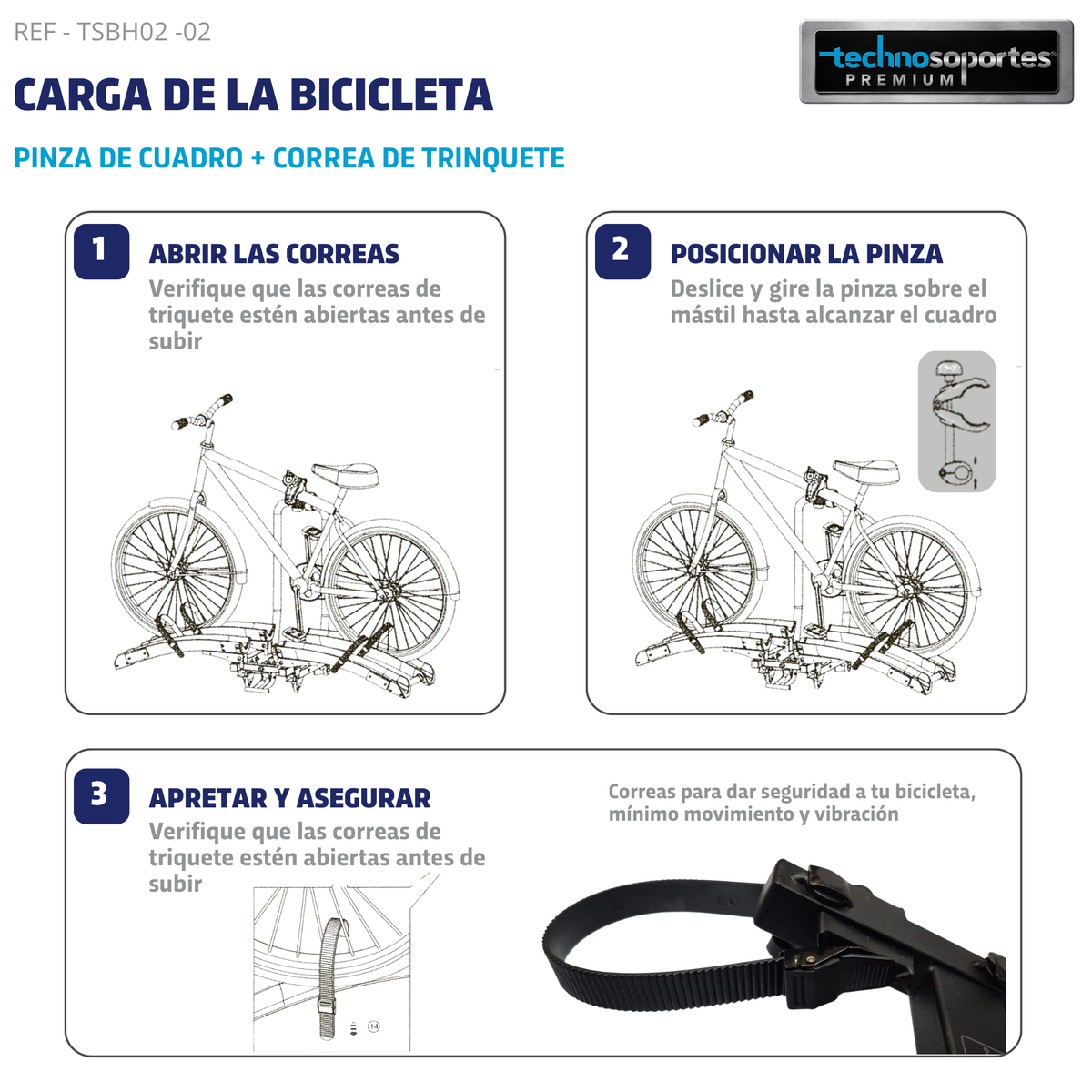 Soporte Plegable de Hitch para 2 Bicicletas