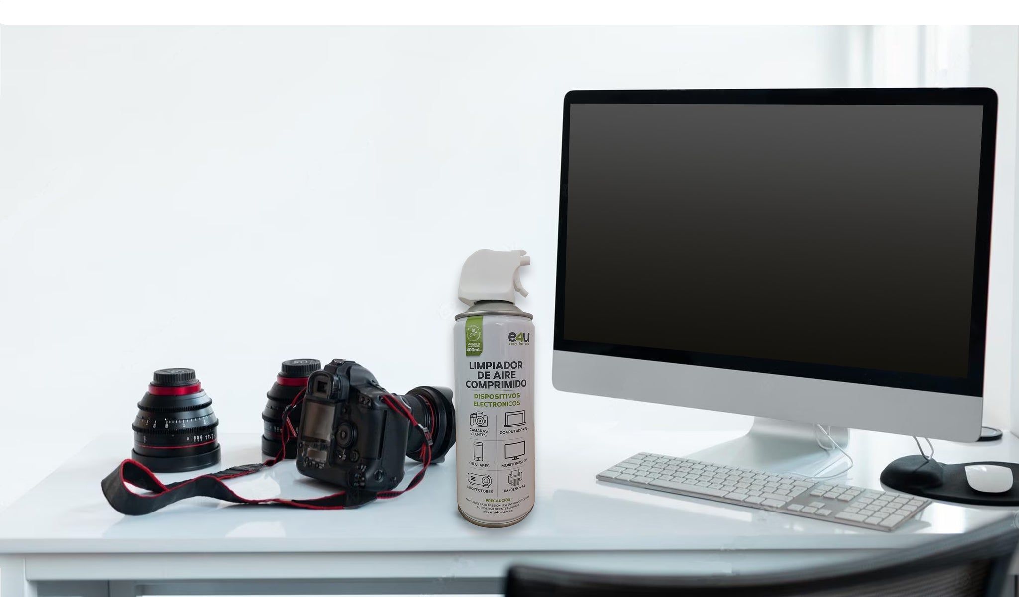 APLI 11307 - Aire comprimido para la limpieza en seco 400 ml. Ideal para  teclados, ordenadores y dispositivos electrónicos