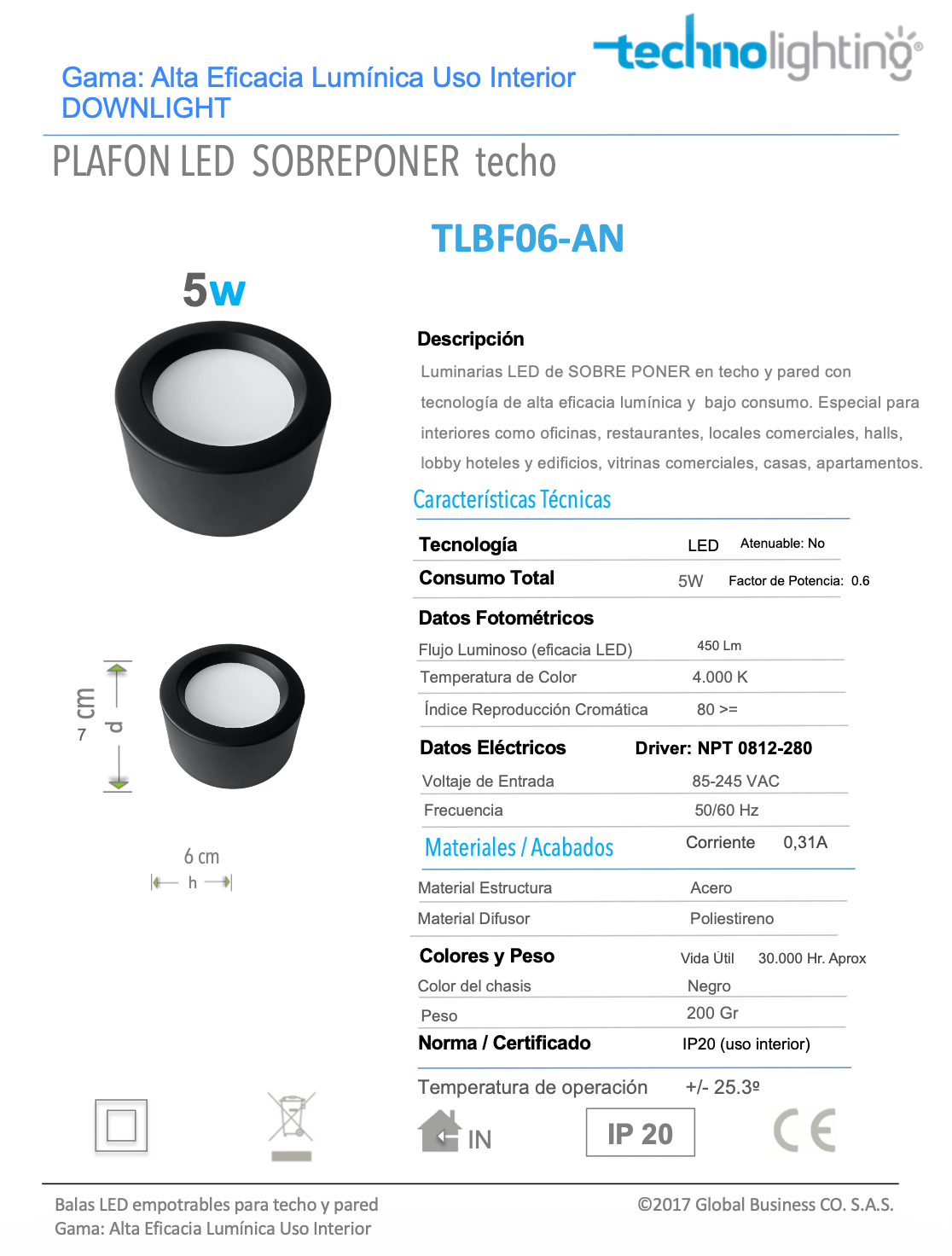 BALA LED DE  de sobreponer 😍  5w Luz Calida