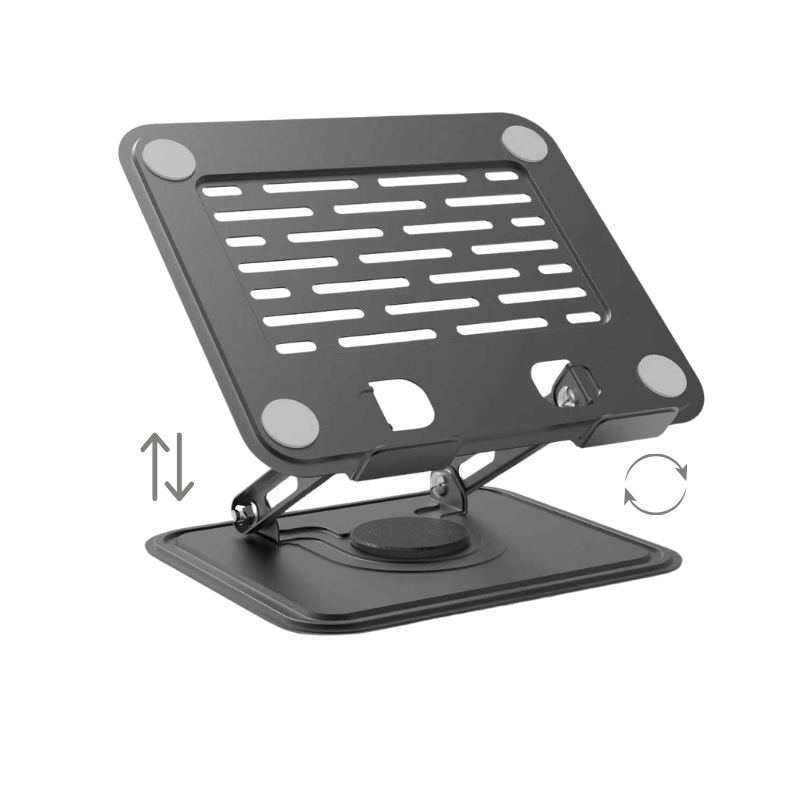 Soporte Para Portátil Graduable, Verticalmente y Gira 360 Grados