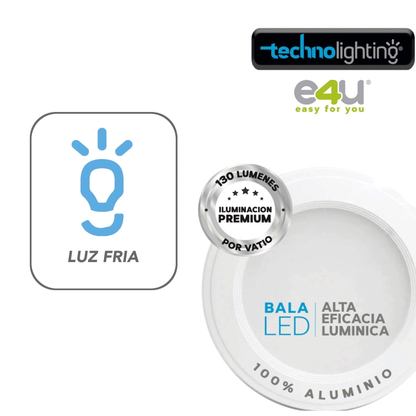 Bala LED Fija  24 Vatios - 3120 Lúmenes