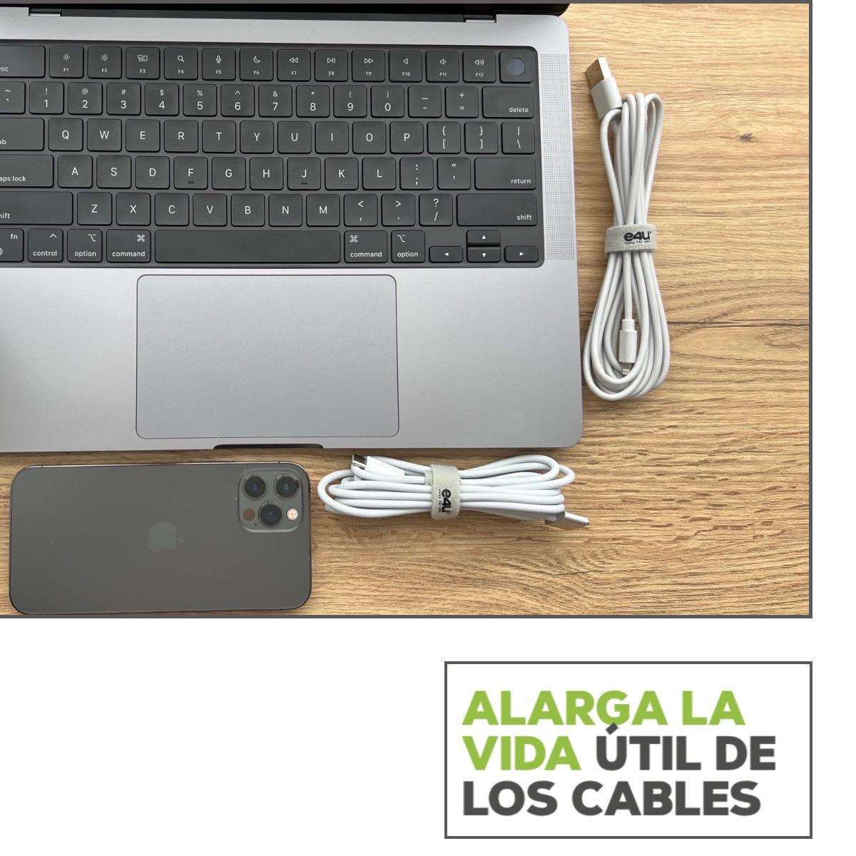 Con las Correas de Velcro de e4u podras tener organizados tus cables,  viene   x 10 unidades